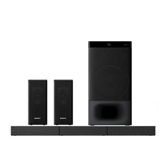 Sony HT-S500RF Startup Manual