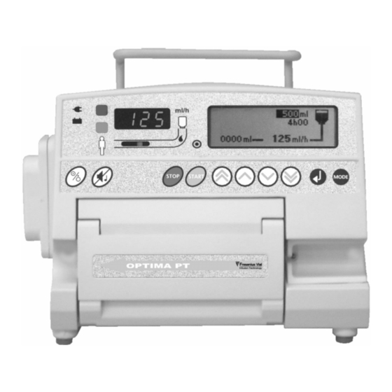 Fresenius Vial OPTIMA PT Operator's Manual