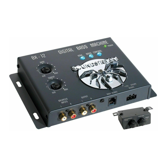 Soundstream BX-12 Owner's Manual And Installation Manual