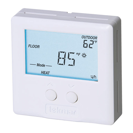 Tekmar tekmarNet 4 Thermostat 538 Quick Setup Manual