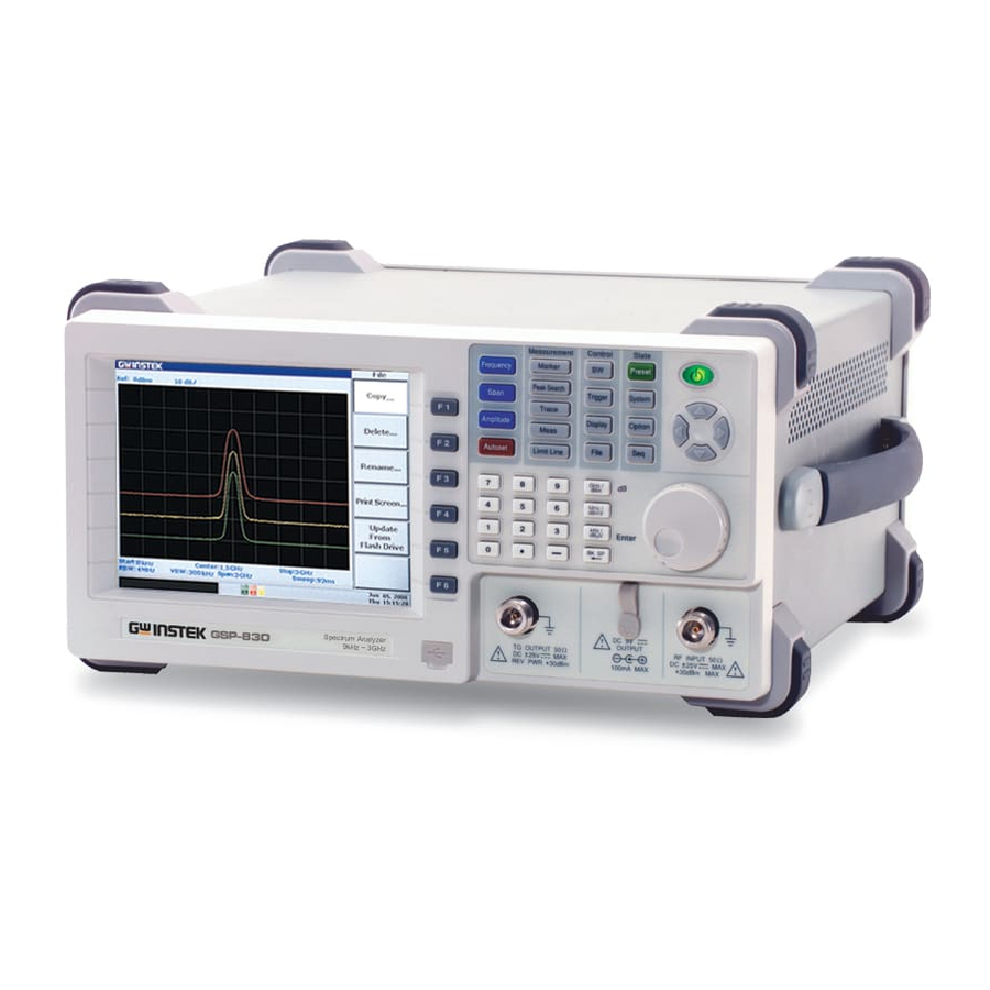 GW Instek GSP-830 User Manual