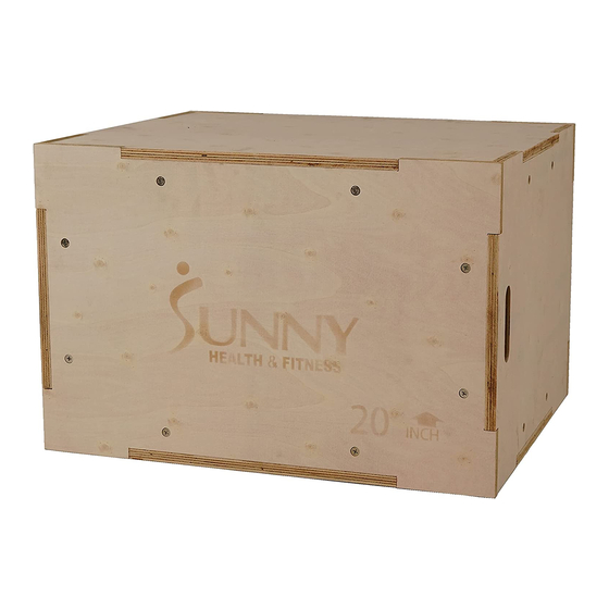 Sunny Health & Fitness 084 Wood Plyo Box Manuals