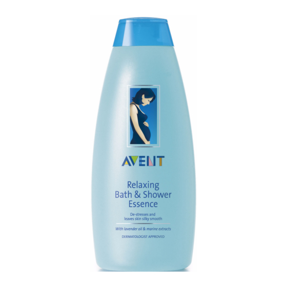 Philips AVENT Relaxing Bath & Shower Essence SCF502/40 Specification Sheet
