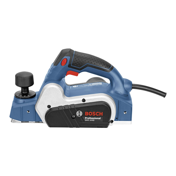 Bosch GHO 16-82 Professional Manuals