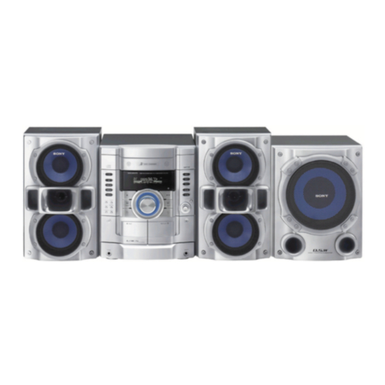 Sony MHC-GX470 Operating Instructions Manual