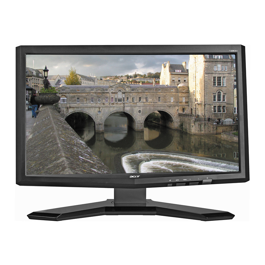 Acer T230H Quick Setup Manual