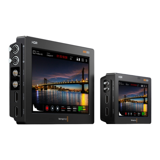 Blackmagicdesign Video Assist 12G HDR Manuals | ManualsLib