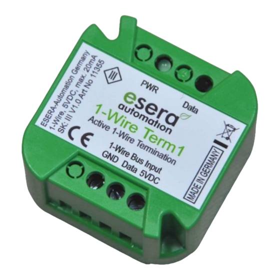 esera automation 1-Wire Term 1 User Manual