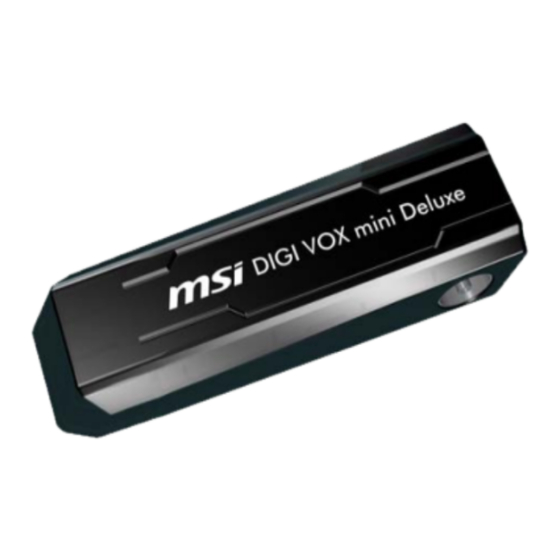MSI DIGI VOX mini Quick Installation Manual