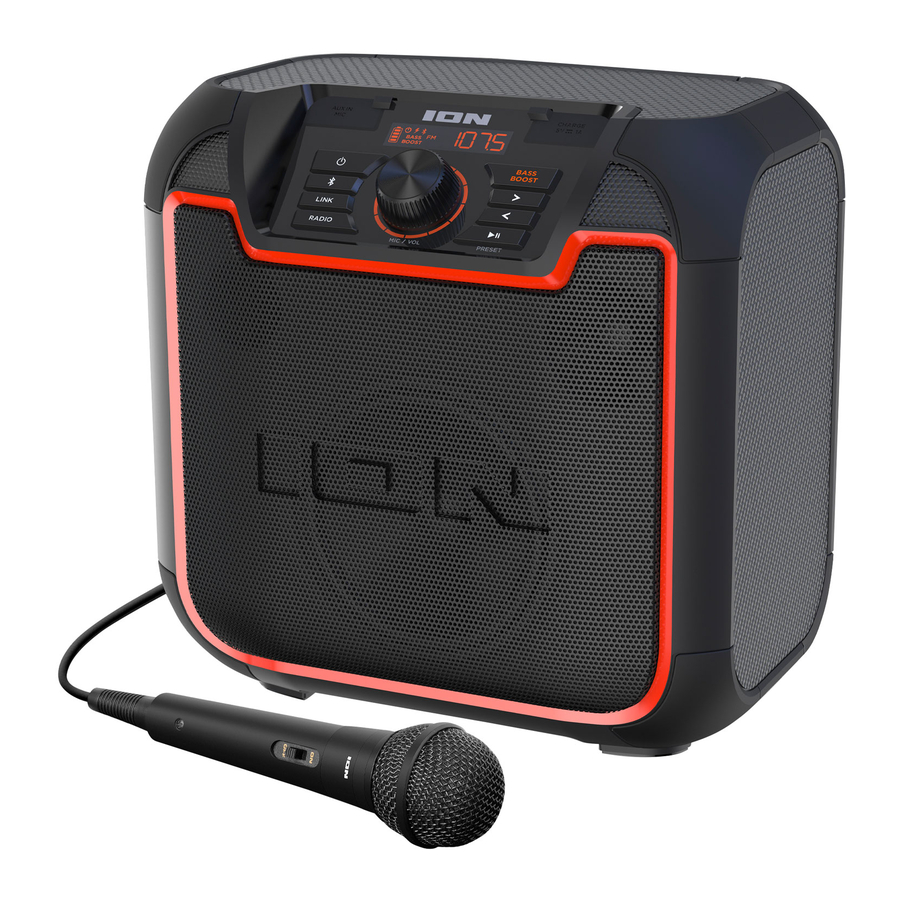 Ion Sport iPA129 - Bluetooth Speaker Quick Start Guide