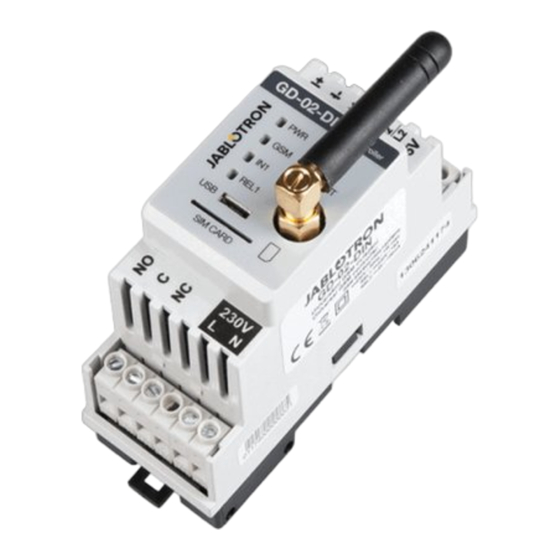 jablotron GD-02-DIN Manual