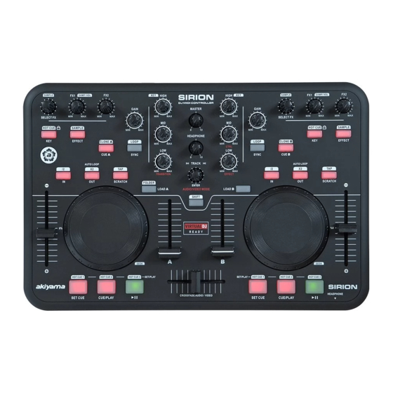 Akiyama SIRION SC MIDI DJ CONTROLLER User Manual