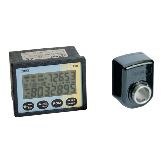 FIAMA F20 User Manual And Maintenance