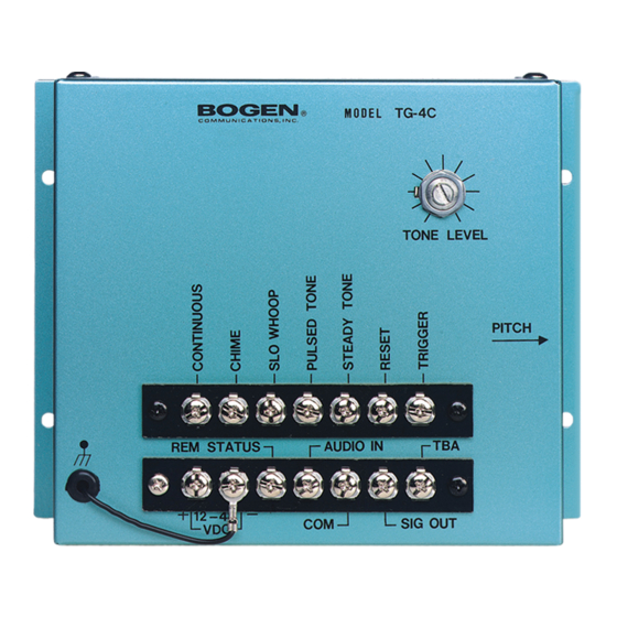 Bogen TG4C Install Manual