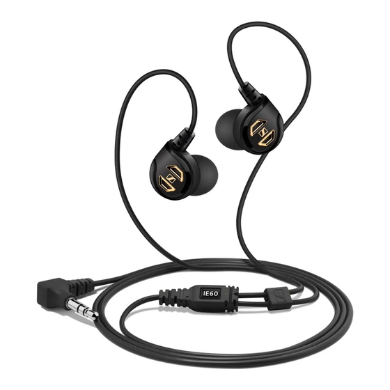 Sennheiser IE 60 Datasheet