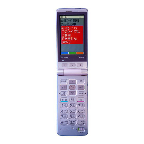 KDDI AU K003 Manual