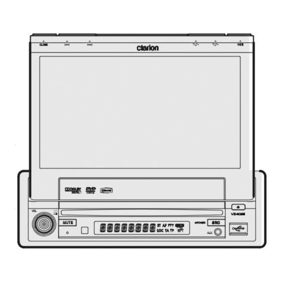 Clarion VZ409E Owner's Manual