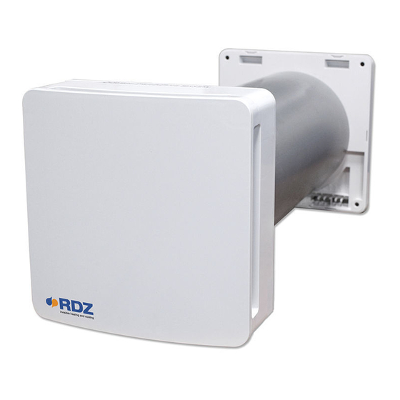 RDZ WHR 60 Technical And Installation Manual