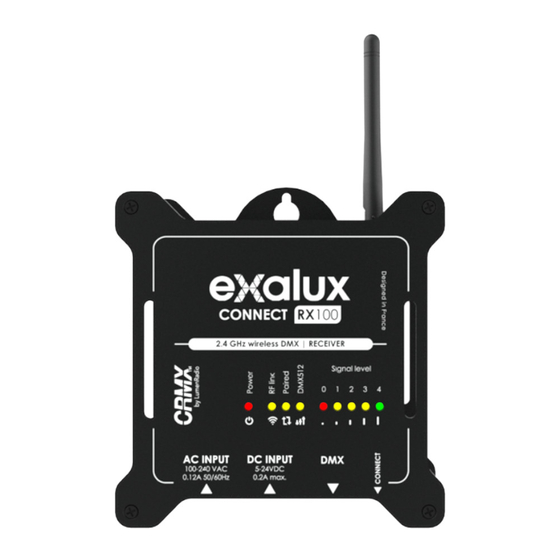 LumenRadio Exalux CONNECT RX100 Instruction Manual