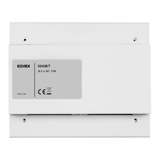 Vimar ELVOX 69AM/T Instruction Sheet