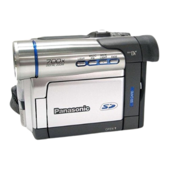 Panasonic Palmcorder MultiCam PV-DV203 Operating Instructions Manual
