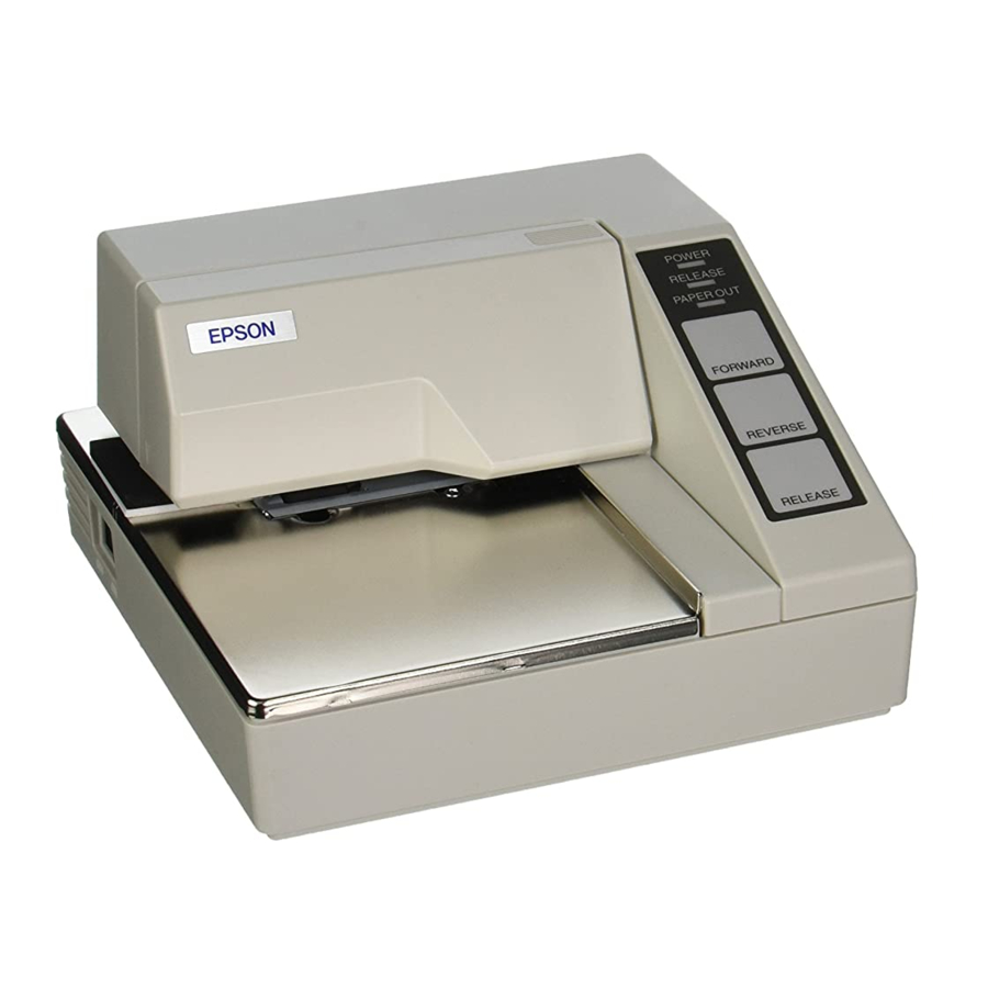 Epson U295 - TM B/W Dot-matrix Printer User Manual