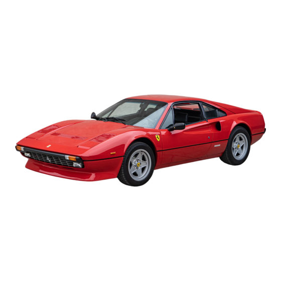 Ferrari 308 Quattrovalvole Owner's Manual