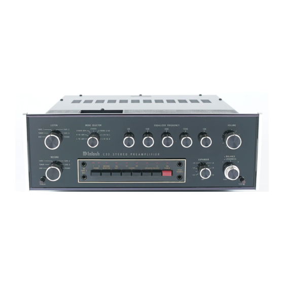 McIntosh C32 Service Information