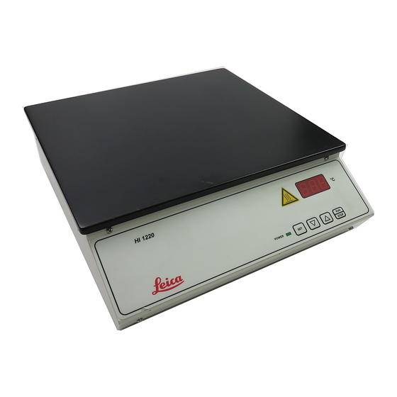 Leica HI1220 Instructions For Use Manual