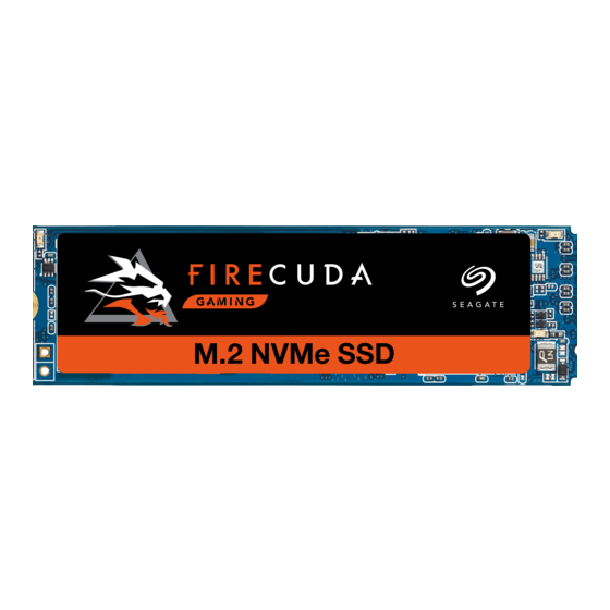Seagate FireCuda PCIe NVMe M.2 SSD Series Installation Manual