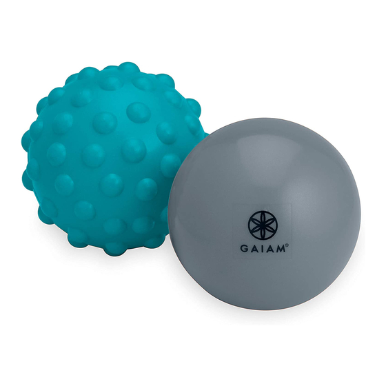 Gaiam Restore Hot/Cold Trigger Point Massage Ball Use And Care And Safety Manual