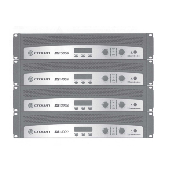 Harman crown DSi Series Operation Manual