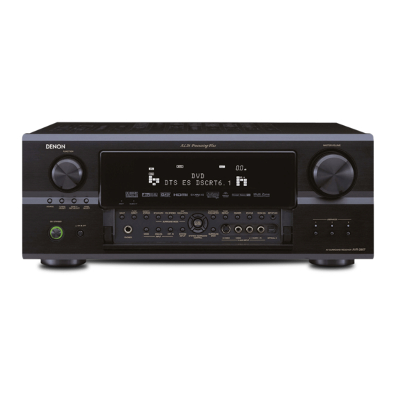 Denon AVR 2807 - AV Receiver Instrucciones De Funcionamiento