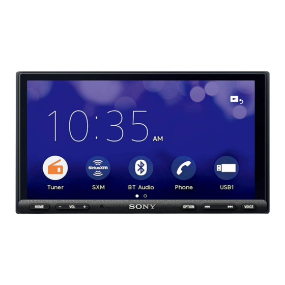 Sony XAV-701BT Installation/Connections