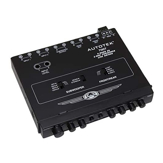 Autotek 7007 Instruction Manual