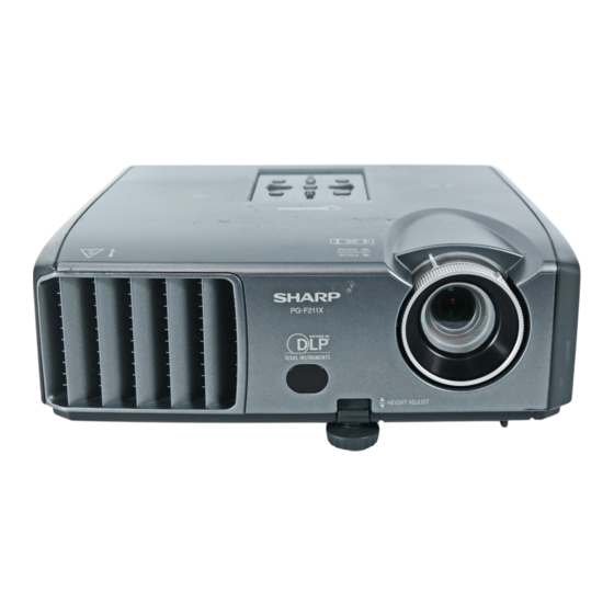 Sharp Notevision PG-F261X Operation Manual