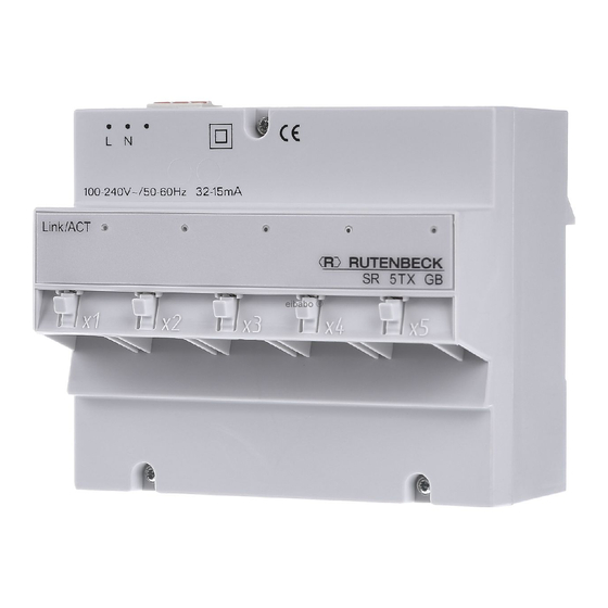 Rutenbeck SR 5TX GB Installation Instructions