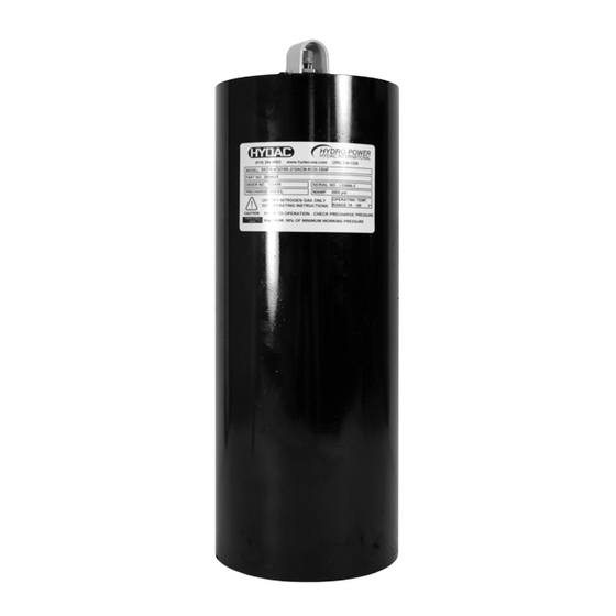 Hydac SK Series Operating Instructions Manual