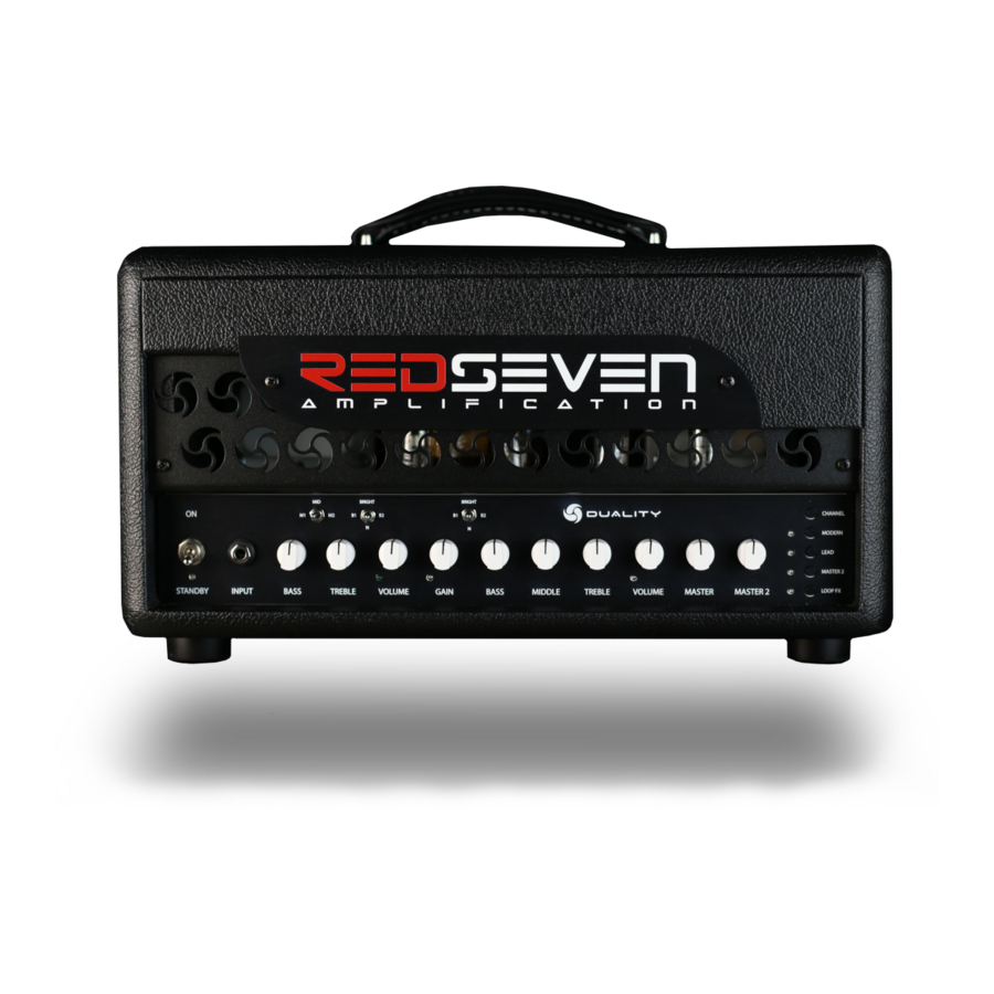 RedSeven Amplification duality D50 Manuals