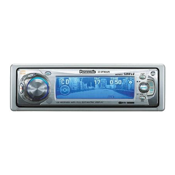 Panasonic CQ-DFX602N Manuals