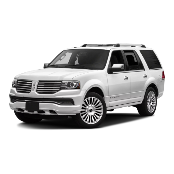 Lincoln 2016 Navigator Series Owner's Manual