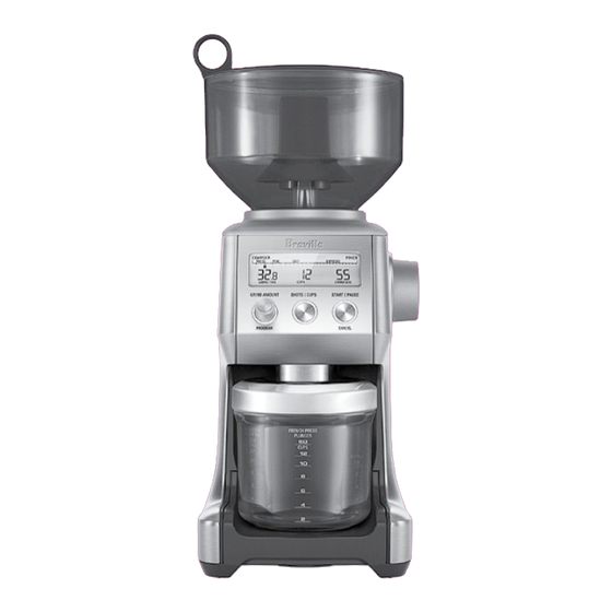 Breville the Smart Grinder Pro BCG820BSSXL Instruction Book