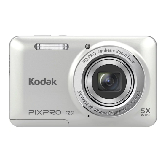 Kodak PixPro FZ51 Quick Start Manual
