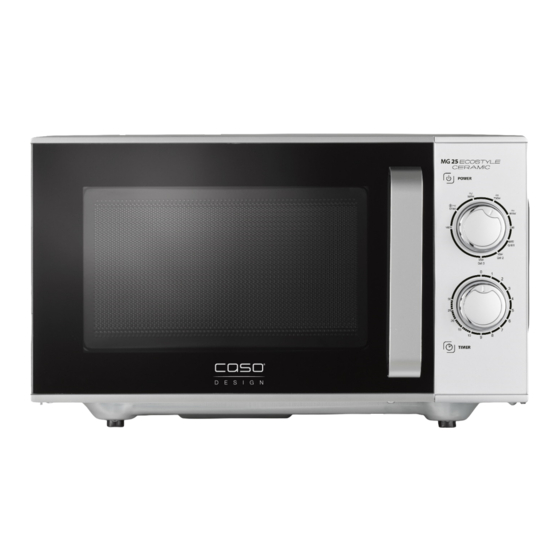 CASO DESIGN MG 25 Ecostyle Ceramic Original Operating Manual