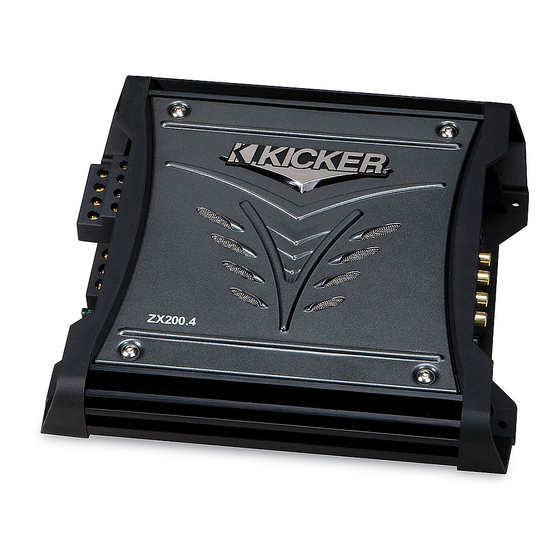 Kicker ZX200.4 Owner's Manual