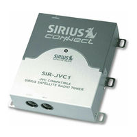 Sirius Satellite Radio SIR-JVC1 Installation Manual