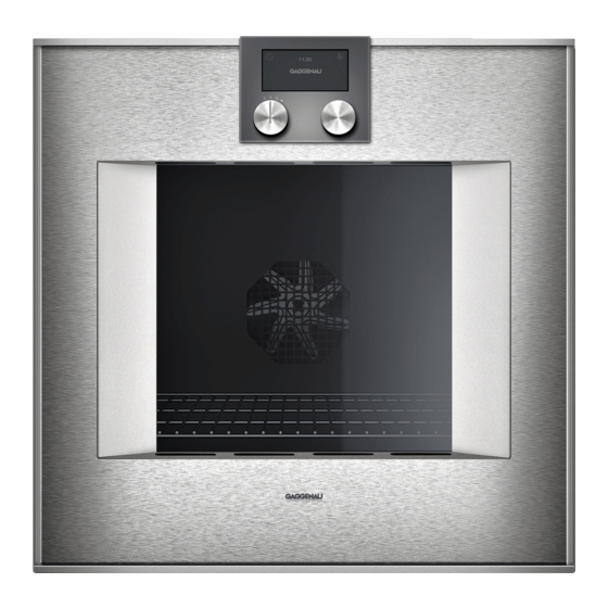 Gaggenau BO 450 Use And Care Manual