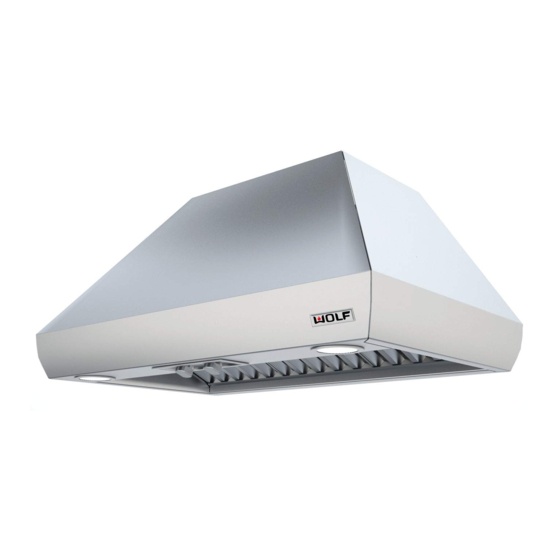 Wolf Pro 36" (914) Wall Chimney Hood PWC362418 Planning Information