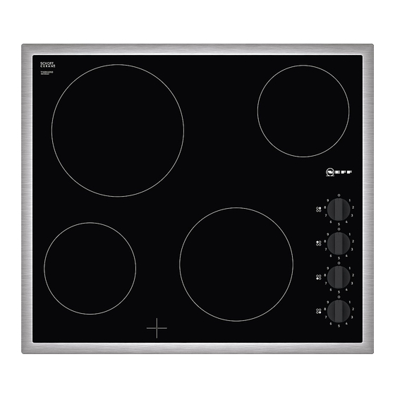 User Manuals: NEFF T16 K40 Series Electric hob