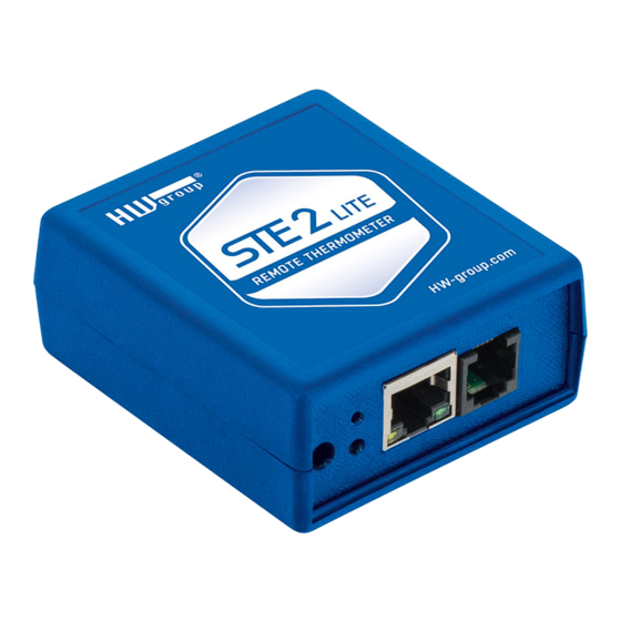 HW Group STE2 LITE Manual